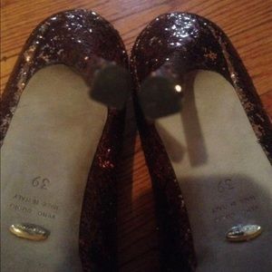 Bronze Sergio Rossi platform heels